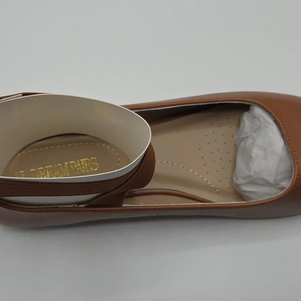 NWOT Women’s Ballet Flats Size 10 | Crossover Ankle Straps | Boho Classic - Picture 4 of 7